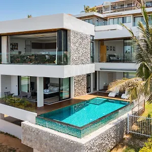 Sparkle 大佛海滩四卧时尚部分海景别墅 Villa Koh Samui
